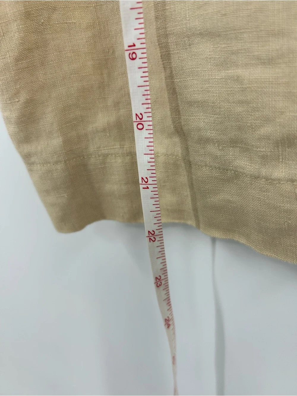 Everlane Women Tan Brown Linen Workwear Shirt Blouse Neutral Size S Short Sleeve